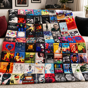 The Cure Nostalgia Blanket - Personalized Gifts For Music Lovers 02huta241026