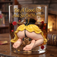 Be A Good Girl 11oz Round Glass - Personalized Gifts For Naughty Couple 04tylu160626