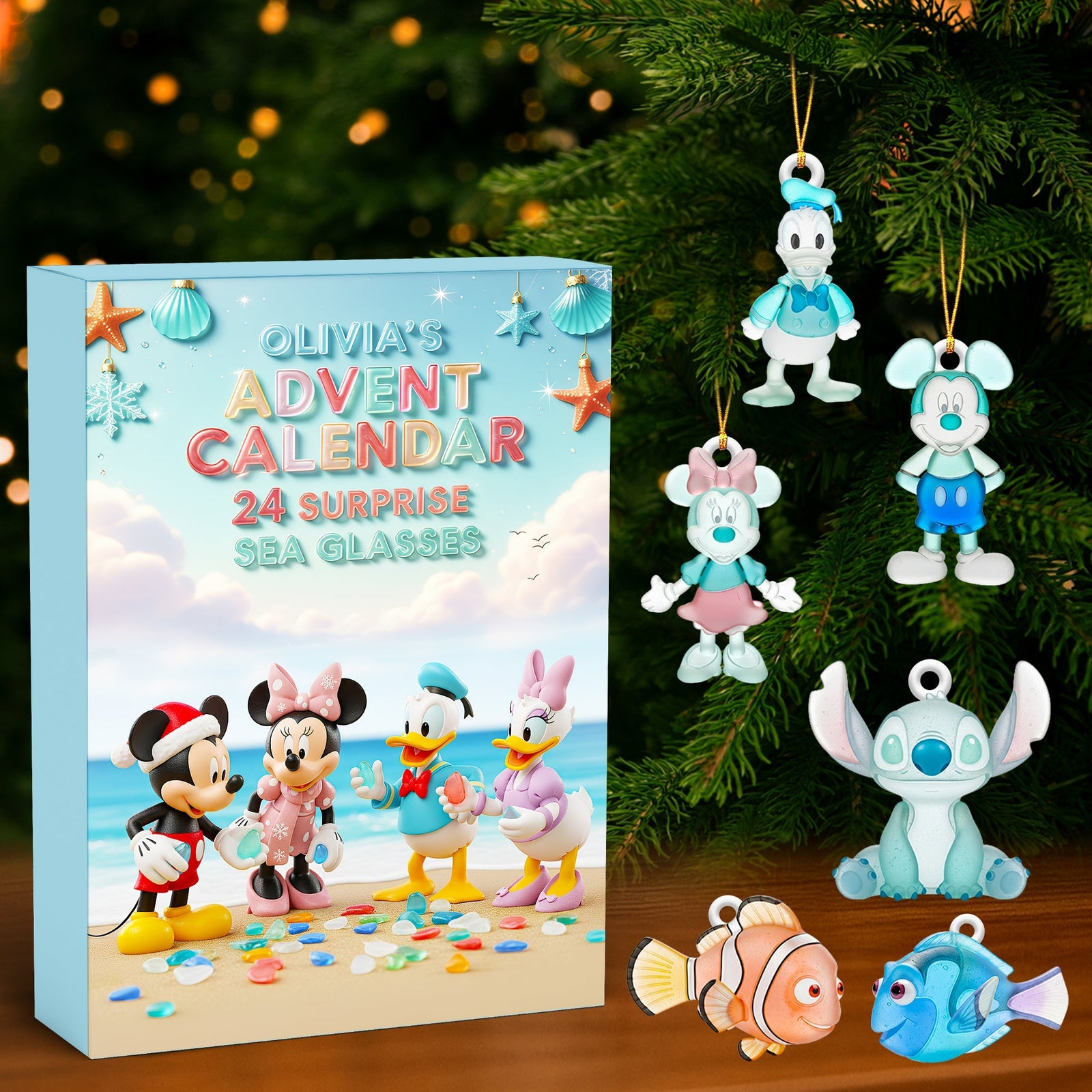 Sea Glass Advent Calendar Blind Box Christmas Personalized Gifts For Fans 04PGDT181025