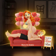 Funny Couple Light Box Personalized Gifts For Couple 02KITA051225