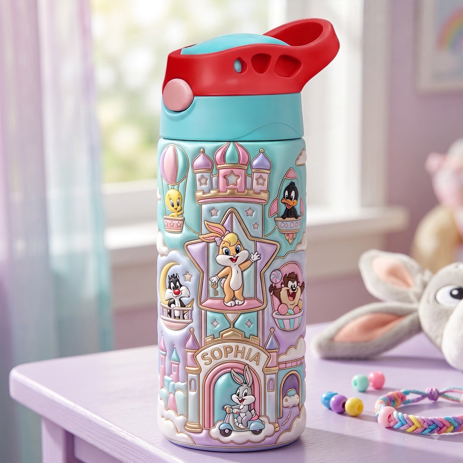 Sweet Bunny Colorful Kid Tumbler - Personalized Gifts For Kids 04HALU290726