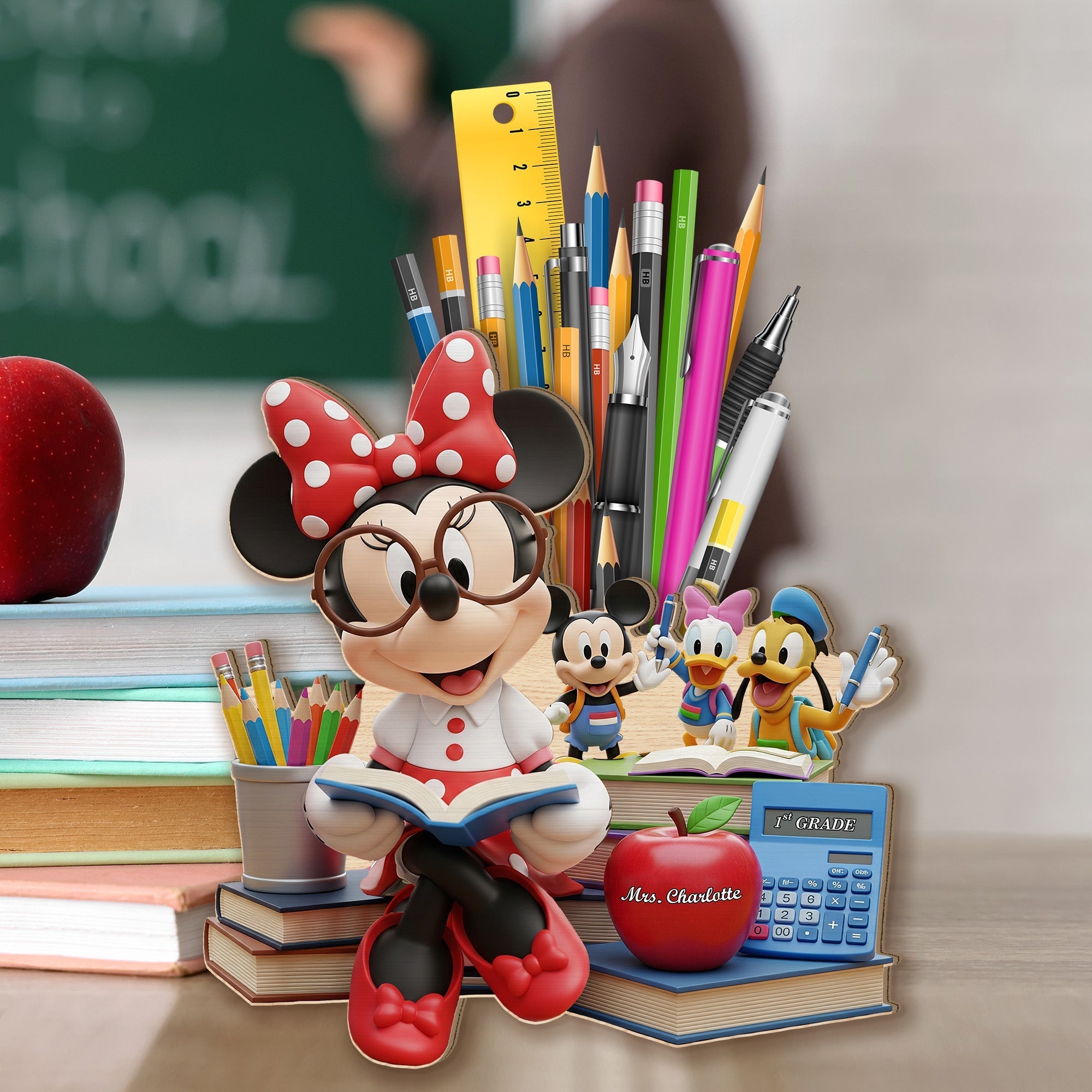 Cute Teacher Pen Holder - Personalized Gifts For Teachers 03pamg050825