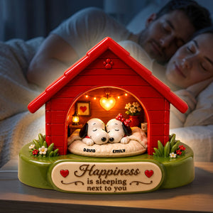 Happiness Is Sleeping Next To You Light Box - Personalized Gifts For Couples 01toqn090726