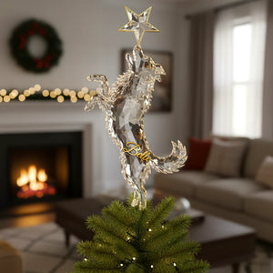 Graceful Dog Rearing Up With Star Tree Topper, Personalized Gifts For Dog Lovers 02qhqn211125