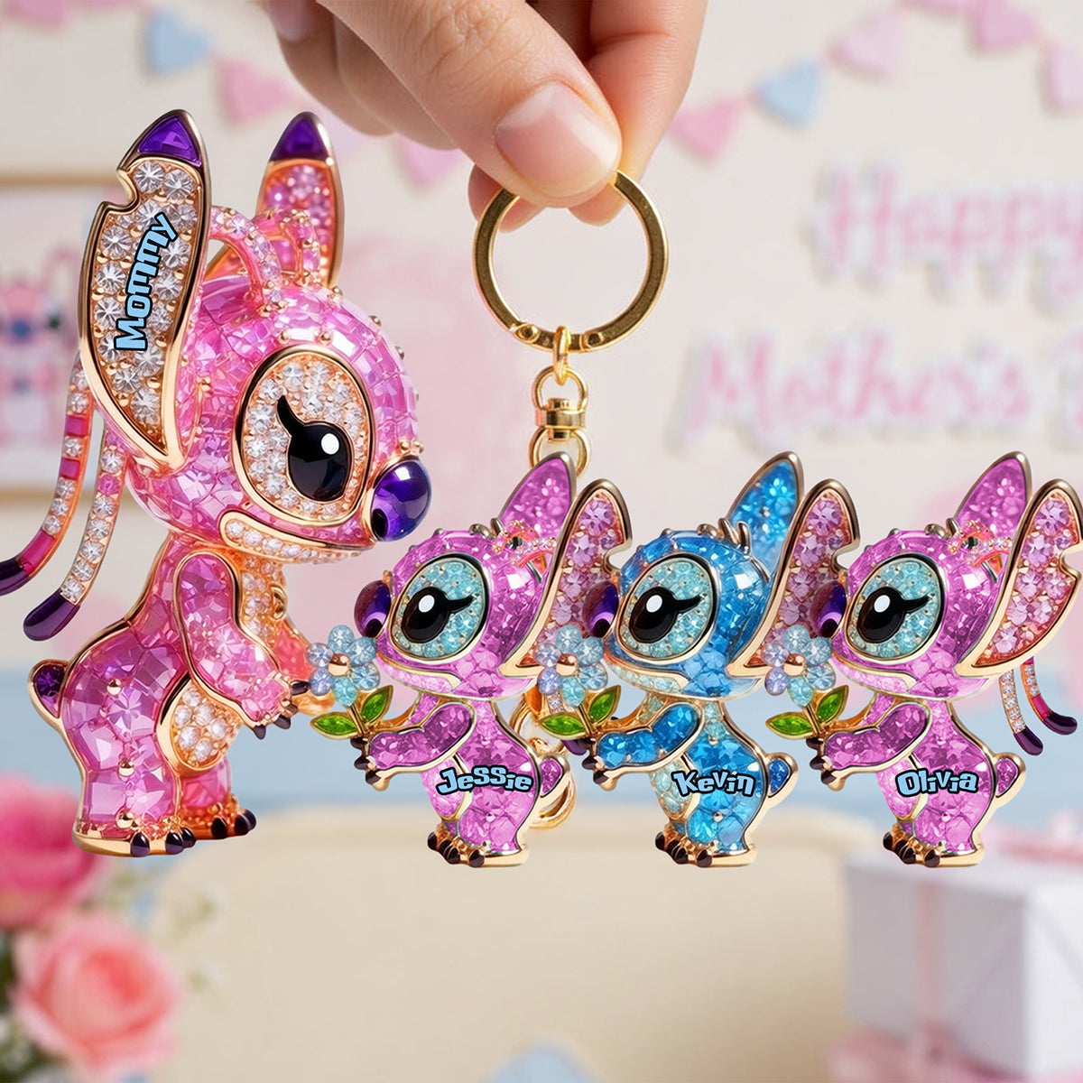 Alien Mom Keychain - Personalized Gifts 01ohta160326