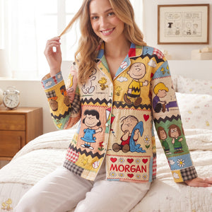 Lovely Characters Pajama Set - Personalized Gifts 01palu310726