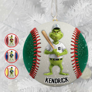 Softball Green Monster Ornament - Personalized Gifts For Christmas 01ohmg041025