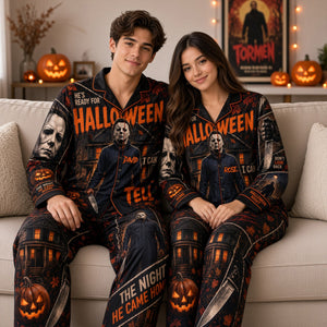 Classic Halloween Slashers Button Up Pajama Set - Personalized Halloween Gifts 03palu040926