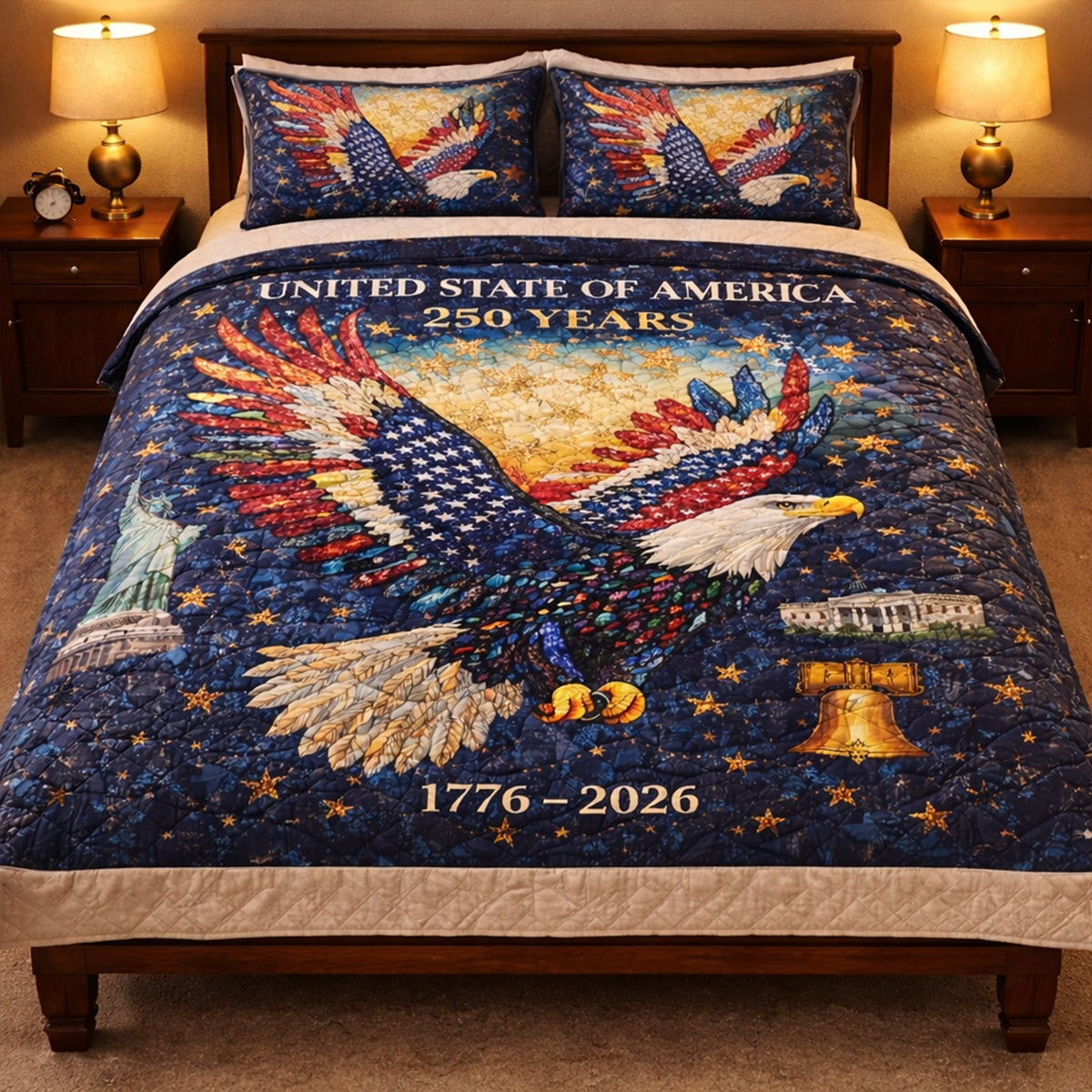 250th Anniversary Quilt Bedding Set Special Line - Gifts For Patriots 03hutn270126 - Bedding Set - GoDuckee