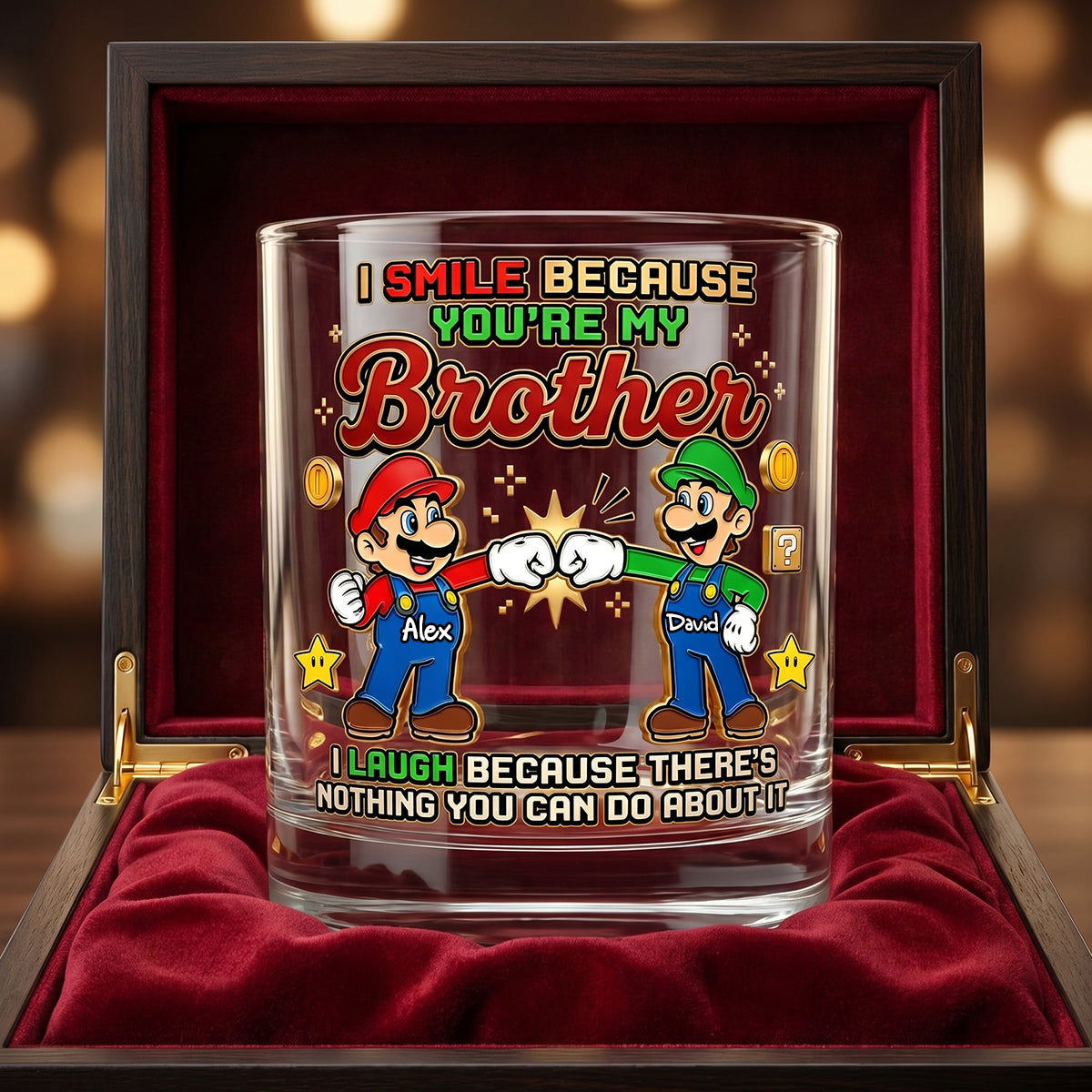 Best Brotherhood 11oz Round Glass - Personalized Gifts For Brother 02NADH110626