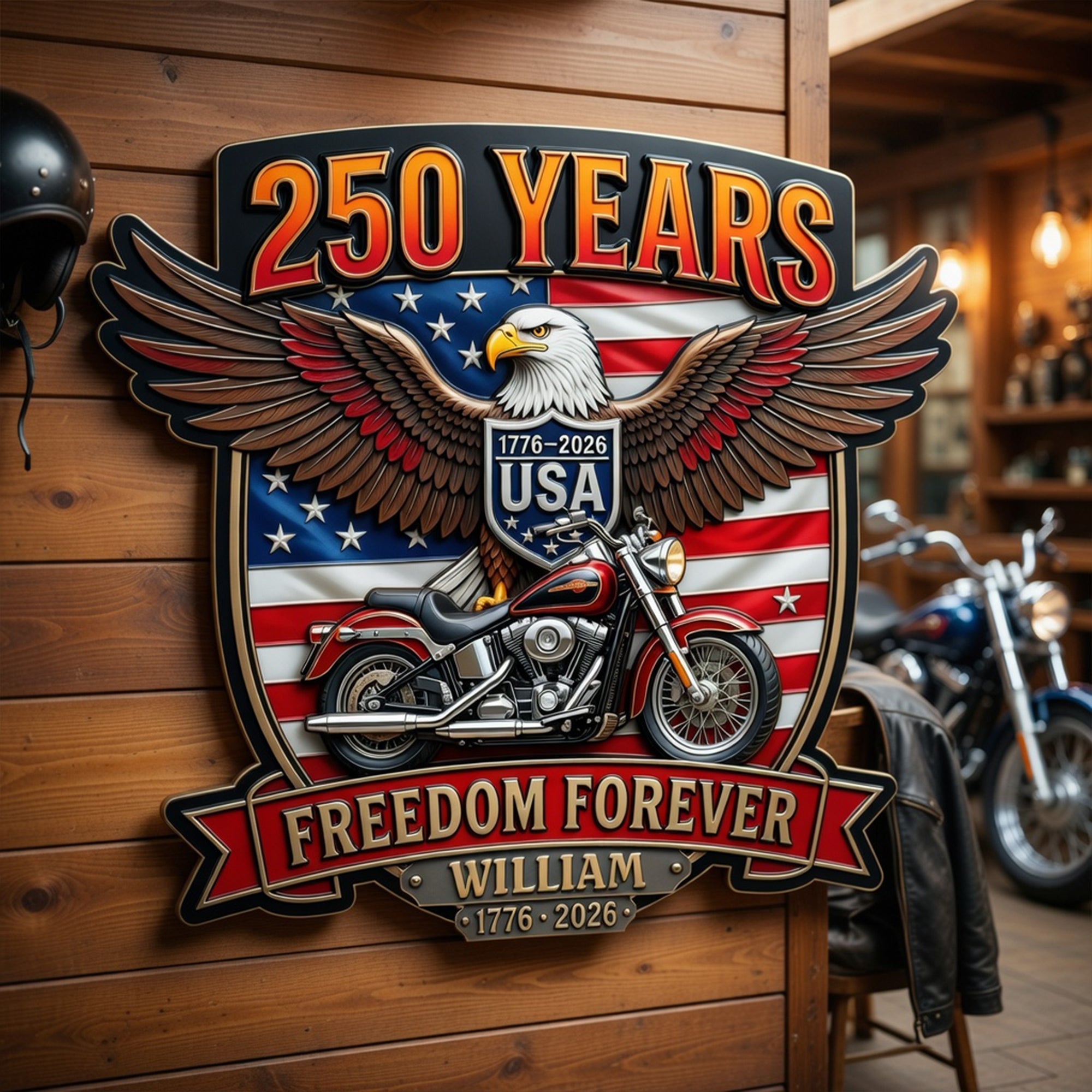 Bikers Ride Free Metal Sign - Personalized 250th Anniversary Gift For Bikers 05TOQN160626 - Metal Signs - GoDuckee