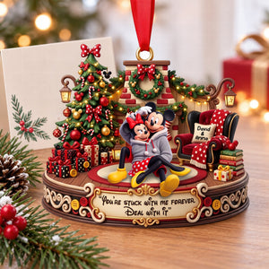 Stuck On You Christmas Ornament - Personalized Gifts For Couple 07TOQN230926