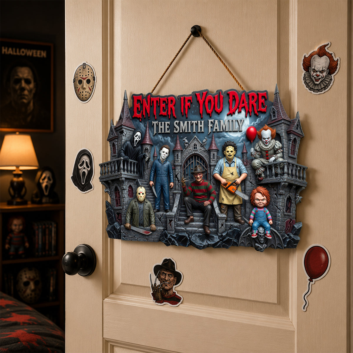 Fright Night Acrylic Sign - Personalized Gifts For Family 03TYDH170726