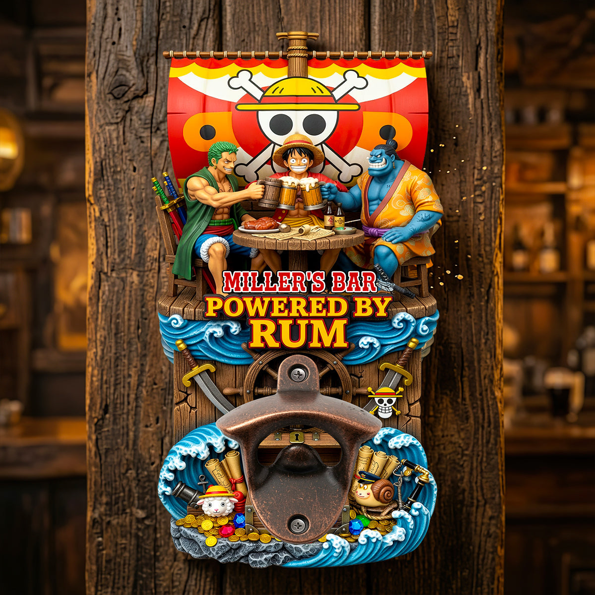 Seafaring Friends Wall Hanging Bottle Opener - Personalized Gifts For Friends 05TODT210726