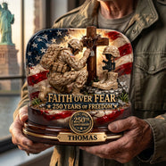 America 250th Anniversary Veteran Acrylic Plaque - Personalized Gifts For Veterans 05TOLU280326 - Shaped Plaques - GoDuckee