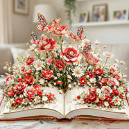 Blooming Garden Book Acrylic Plaque - Personalized Gifts For Mom 03OHMG050226-Homacus