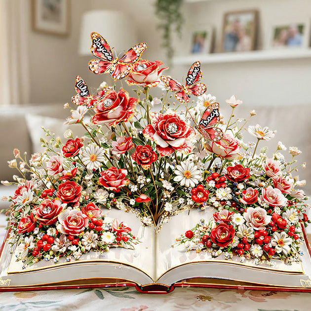 Blooming Garden Book Acrylic Plaque - Personalized Gifts For Mom 03OHMG050226-Homacus