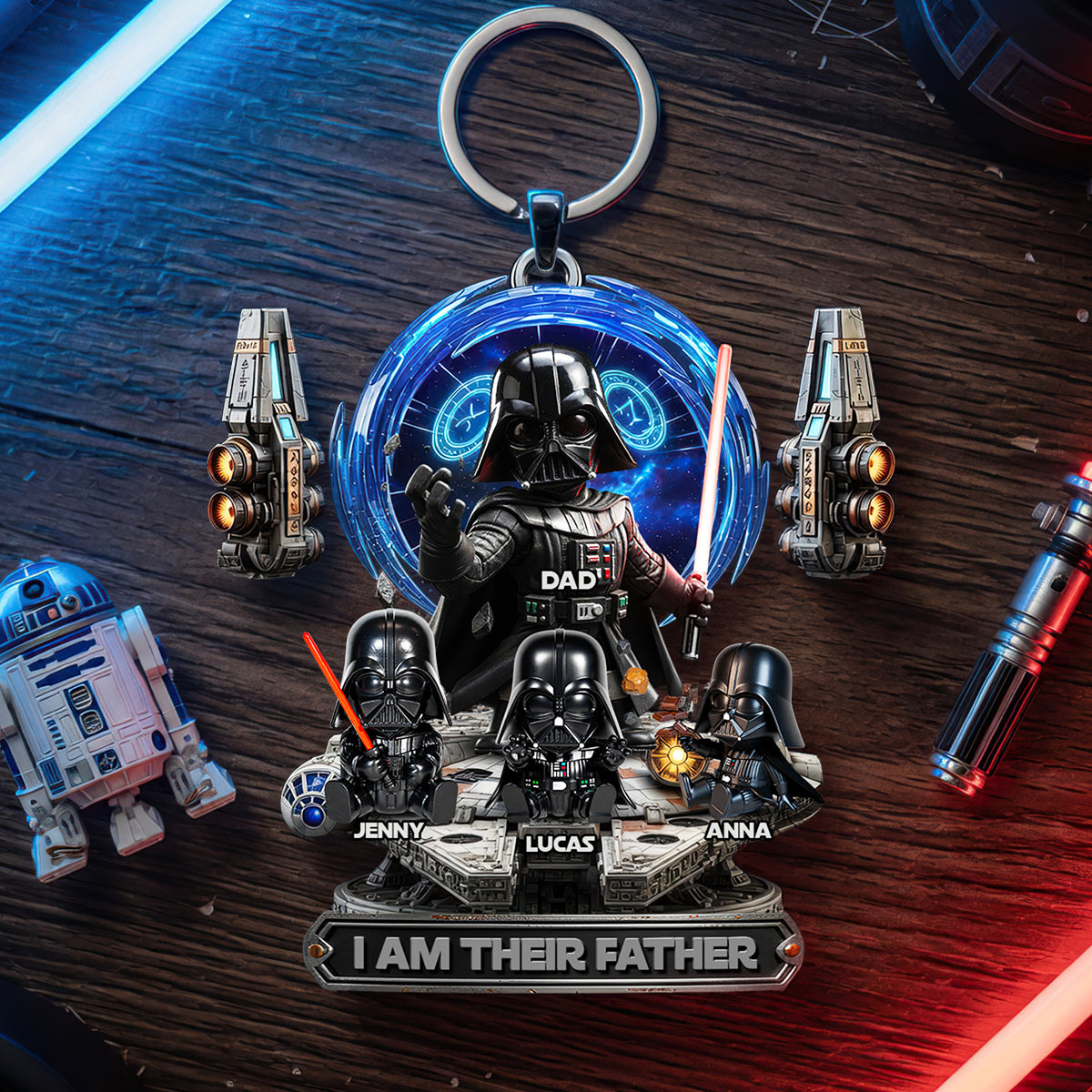 I Am Their Father Keychain - Personalized Gifts 04TODT110526
