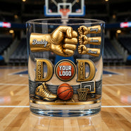 Sport Lover Dad 11oz Round Glass - Personalized Gifts For Dad 03NAQN010626