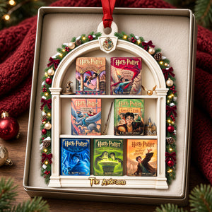 Fantasy School Bookshelf Ornament - Personalized Gifts For Christmas Ornament 04NADH260926