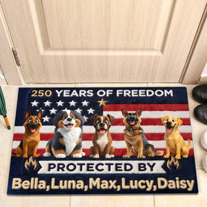 Brave Dogs Doormat - Celebrated America 250th Anniversary - Personalized Gifts For Dog Lovers 02naqn270326-Homacus