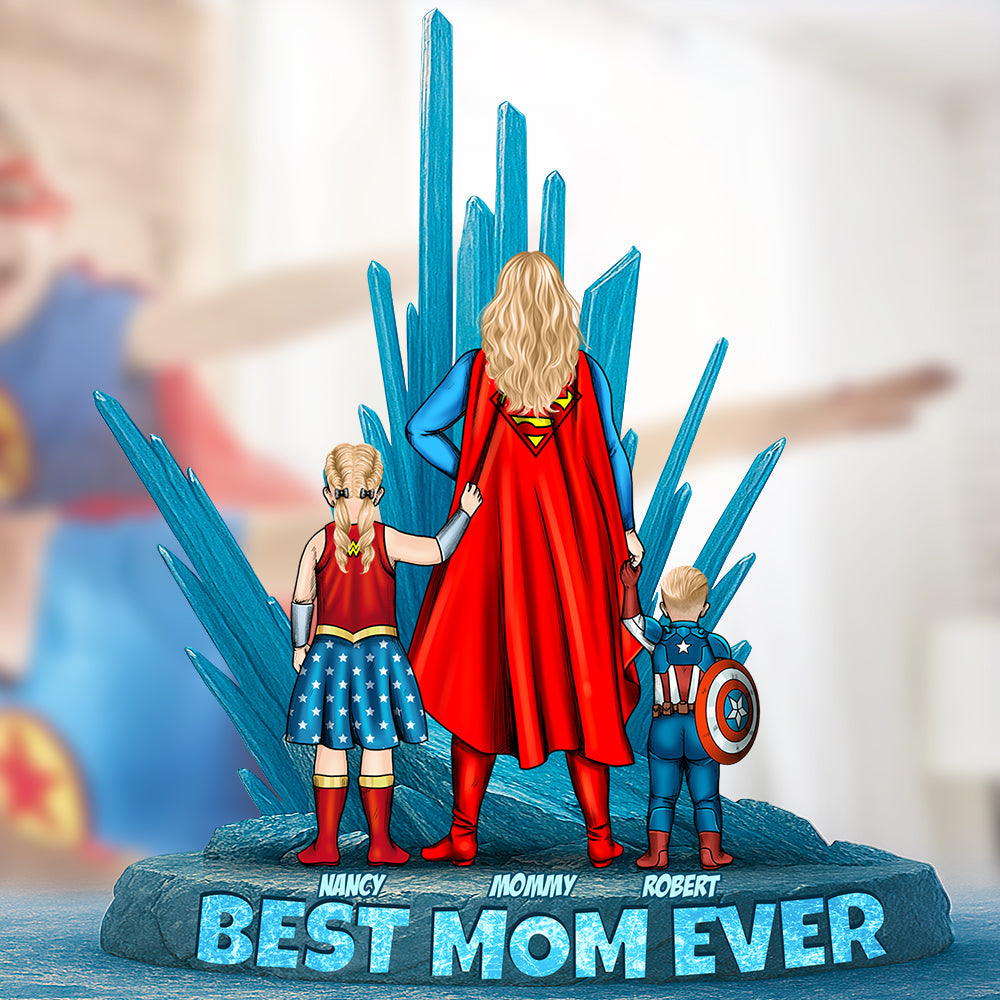Personalized Gifts For Mom Acrylic Plaque Power Mom-Homacus