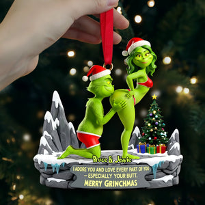 Playful Green Couples Ornament - Personalized Gift For Couples 03OHLU191125