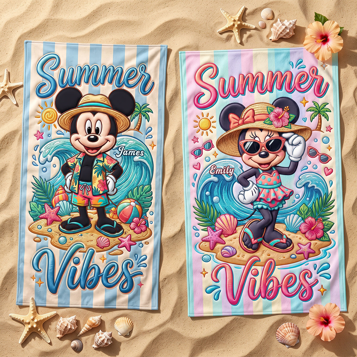 Summer Vibes Beach Towel - Personalized Gifts Beach Lovers 05pata250726