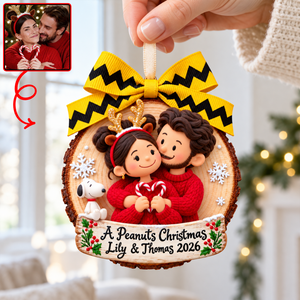Cute Cartoon Family Christmas Ornament - Custom Photo Gifts For Family 09huqn161026