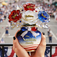 Family Flower 250th USA Anniversary Acrylic Plaque - Personalized Gifts For Family 02pgta040526-Homacus