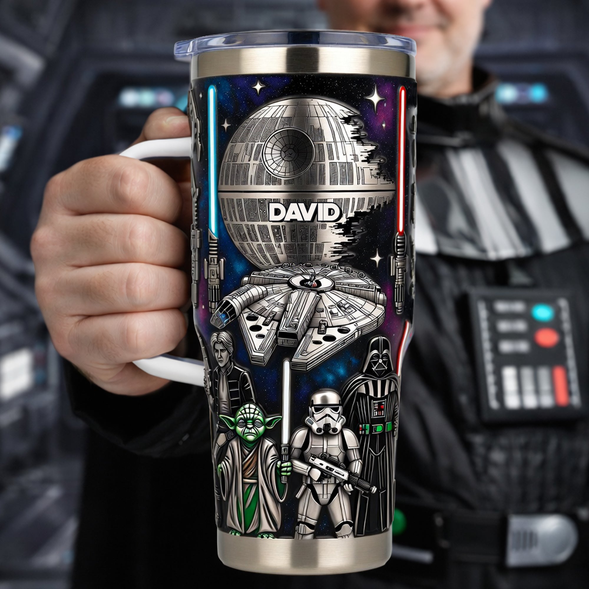 Futuristic Space Warrior Tumbler - Personalized Gifts 03ohlu050326