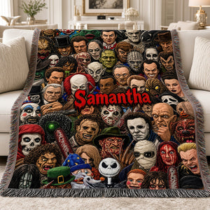 Eerie Woven Blanket - Personalized Gifts For Horror Lovers 05hudt021026