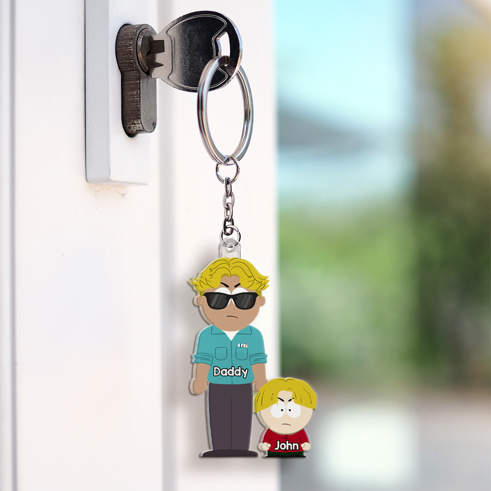 Dad Keychain - Personalized Gifts For Dad 03QHHU160525HG-Homacus
