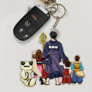Demon Dad Keychain - Personalized Gifts For Dad 10qhhu020525pa-Homacus