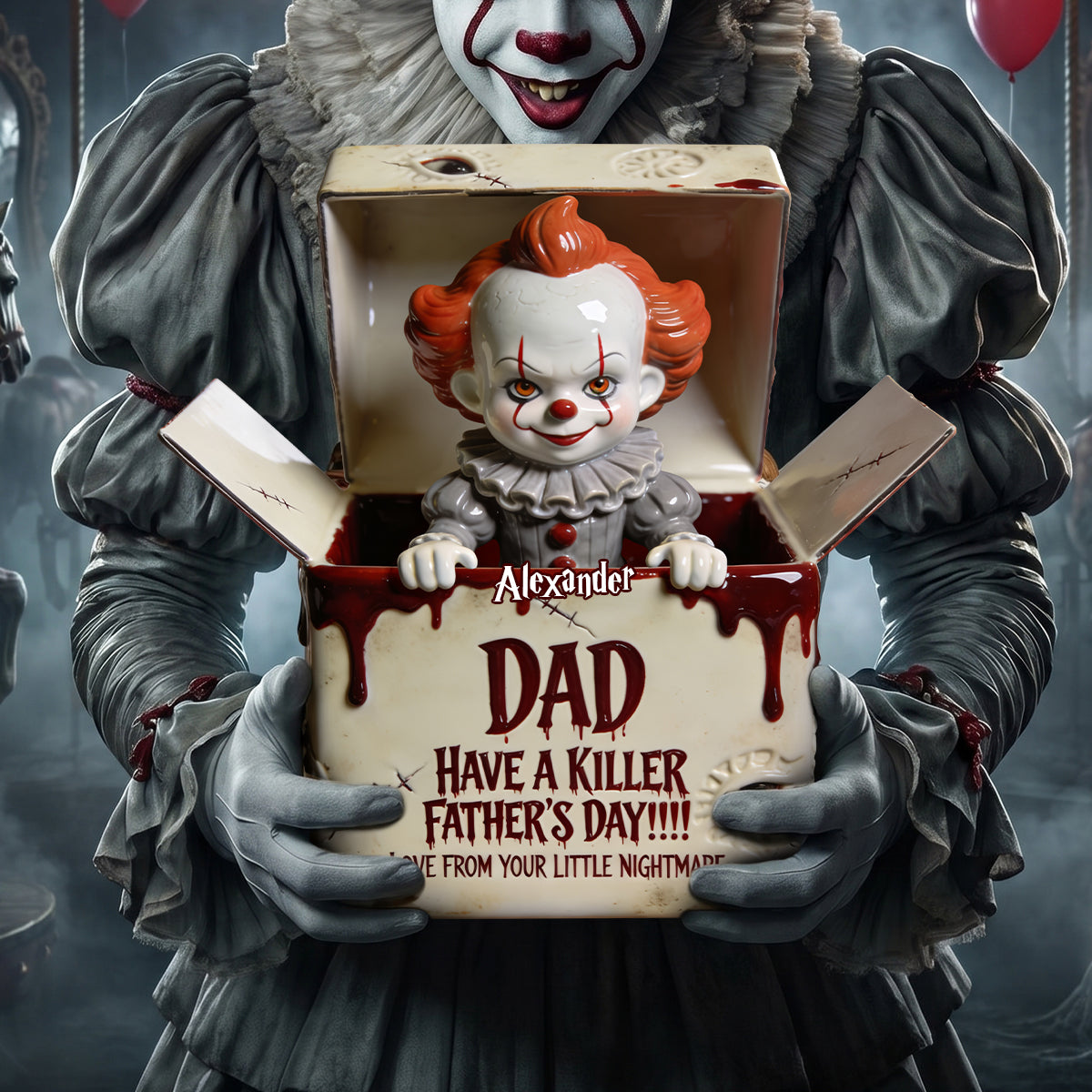 Horror Dad and Kids Acrylic Plaque 149tgdh080626-Homacus