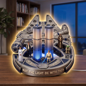 Sci Fi Space Memorial Statue Acrylic Light Box - Personalized Gifts 03haqn270726