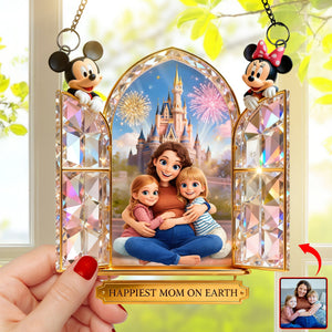Happiest Mom On Earth Suncatcher - Custom Photo Gifts For Moms 05naqn060426