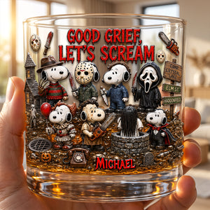 Scary Round Glass - Personalized Gifts For Horror Lovers 05TYDT290726