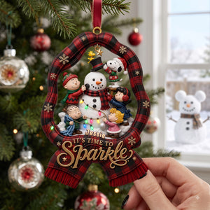 It's Time to Sparkle Acrylic Ornament - Personalized Christmas Gifts 02hata010826