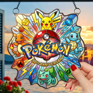 Pocket Creature Suncatcher - Personalized Gifts For Manga Lovers 06PAQN080426