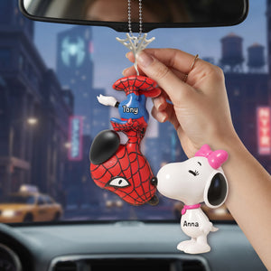 Hero Duo Acrylic Car Ornament – Personalized Gifts For Couple 02hulu040826