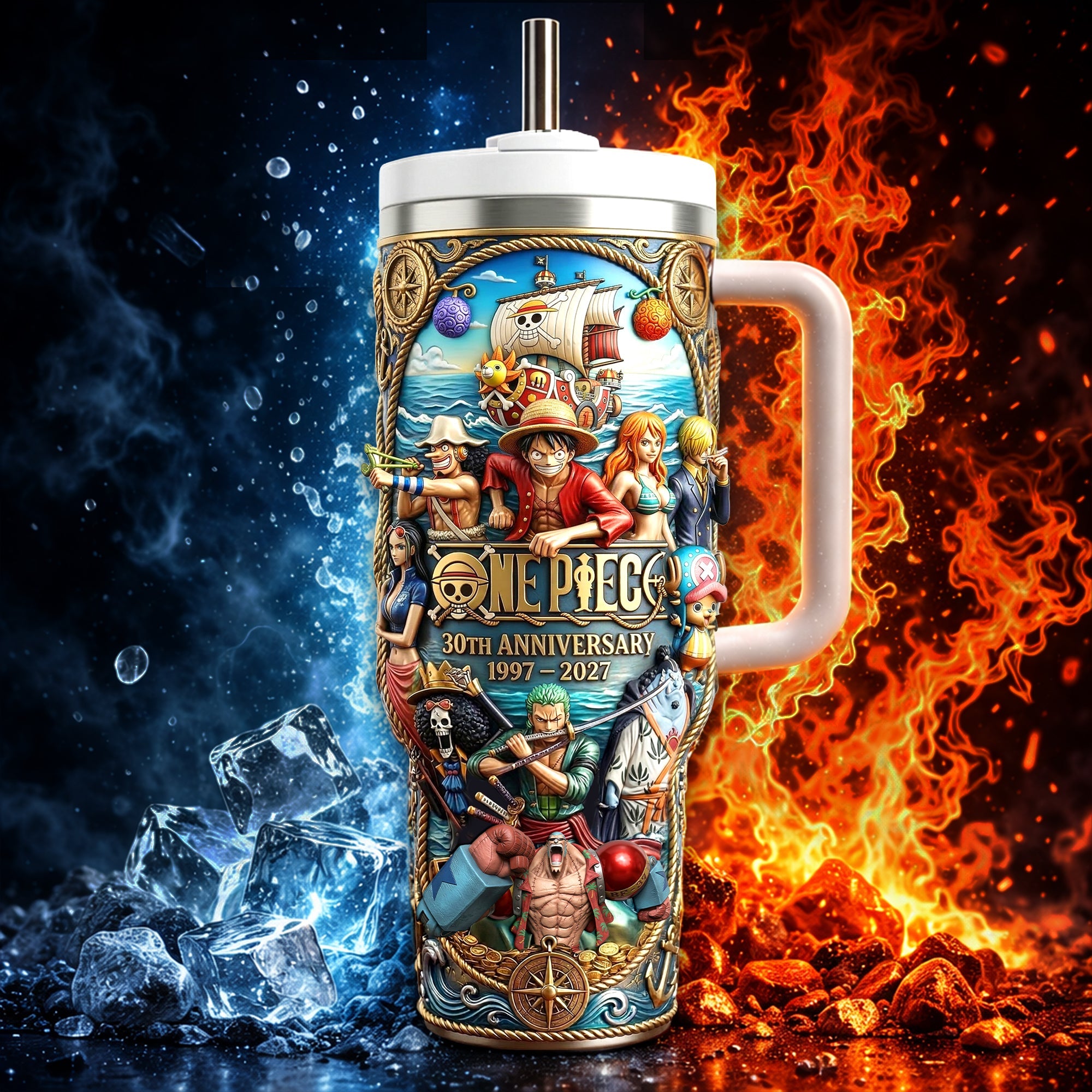 30th Anniversary Anime Tumbler - Personalized Gifts For Anime Lovers 01nalu140326