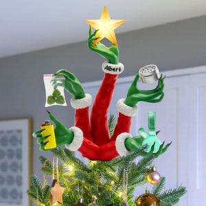 Funny Holiday Christmas Tree Topper - Personalized Gifts For Stoners 04toqn201125