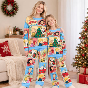 Nostalgic Cartoon Crew Pajamas - Personalized Gift For Christmas 05HADH201026