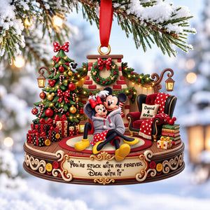 Stuck On You Christmas Ornament - Personalized Gifts For Couple 07TOQN230926