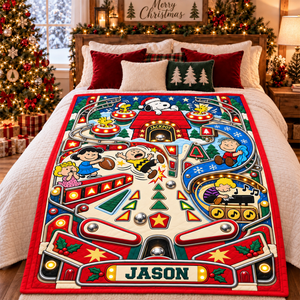 Retro Friends Pinball Adventure Blanket - Personalized Christmas Gifts 06haqn191026