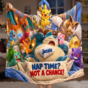 Nap Time Funny Adventure Hood Blanket - Personalized Gifts For Fans Wearable Blanket Hoodie 04HATA261026