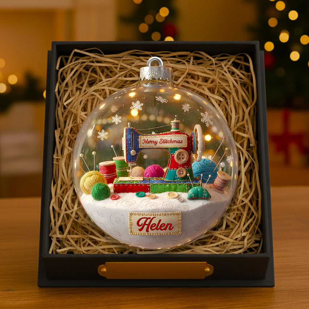 Merry Sewing Christmas Ornament Personalized Gifts for Sewing Lovers 01KIDT300925