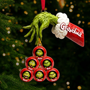 Green Monster Family Ornament - Personalized Gifts Christmas 05QHLU170925
