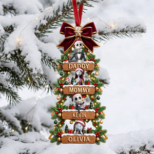 Spooky Family Christmas Ornament - Personalized Gifts For Family 02PATA230926